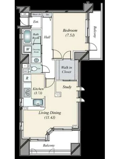 朝日シティパリオ高輪台B館 2F