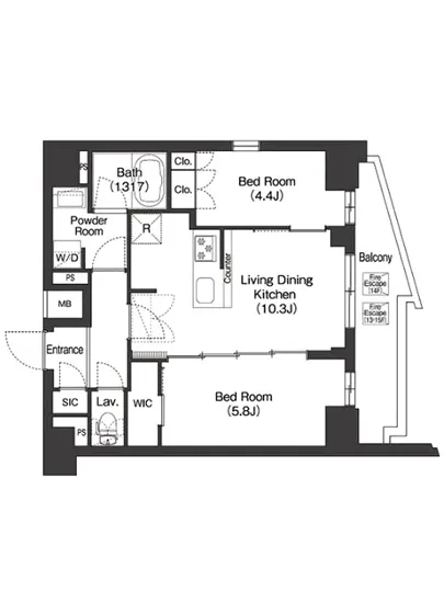 コンフォリア東大井2 1301