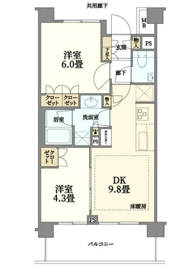 ブリリア旗の台 2F