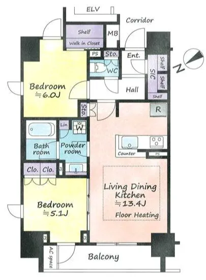 リビオレゾン東銀座 2F