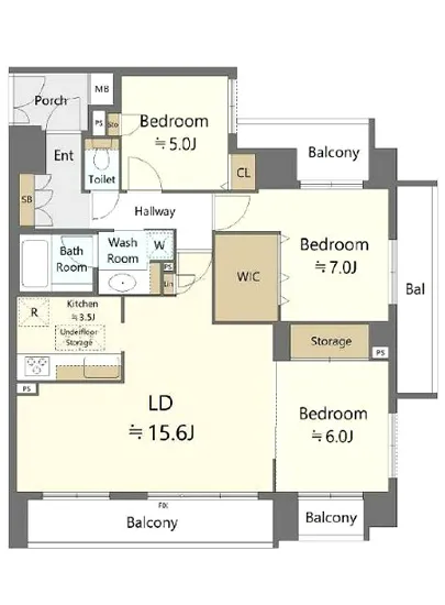 クレストフォルム東京アクアビュー 2F