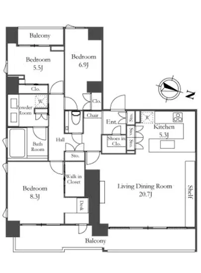 グランドメゾン西原三丁目 4F