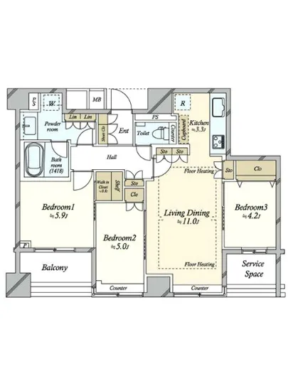 パークホームズ初台 5F