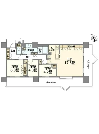 パークタワー王子リバーグレイス 13F