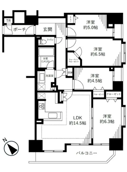 オーベル月島リバージュグラン 15F