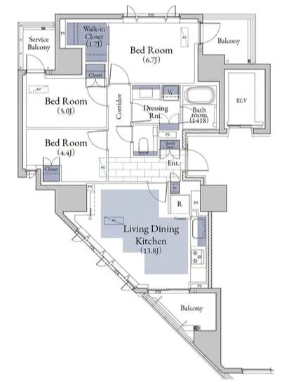グランドメゾン新宿戸山 6F