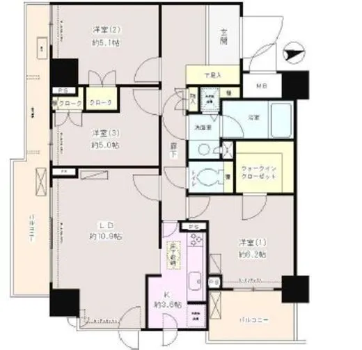 パークハイム中野坂上 6階