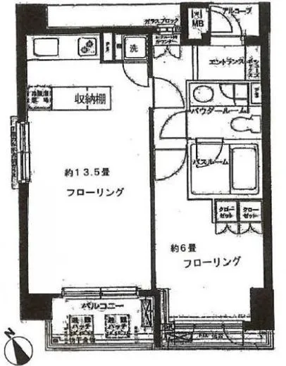 ビヴァーチェ赤坂 7階 45.15㎡