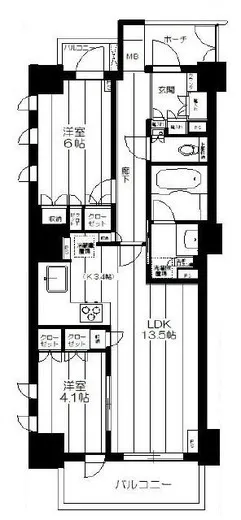 パークハウス文京関口 11階 59.5㎡