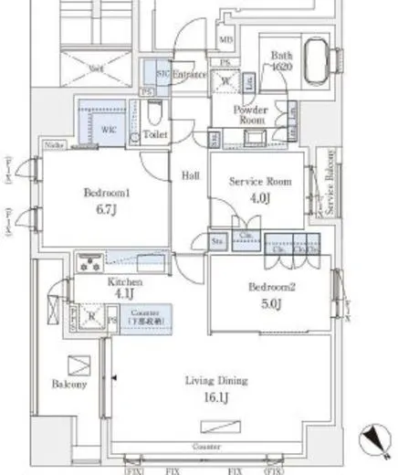 グランスイート千代田麹町 13階 86.04㎡