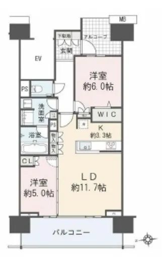 グランドメゾン品川シーサイドの杜 11階 62.33㎡