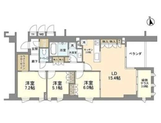 瀬田の杜　Ｇａｒｄｅｎ　＆　Ｔｅｒｒａｃｅ　A棟 308