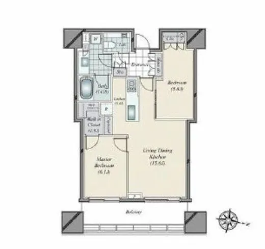 パークコート渋谷ザタワー 31階 62.3㎡