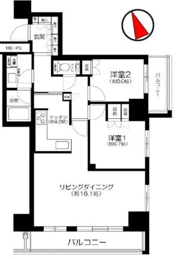 ザ・パークハウス新宿タワー 14階 72.51㎡