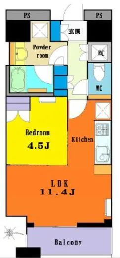 勝どきザ・タワー 15階 42.04㎡