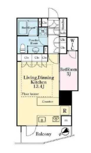 リビオ目黒リバーサウス 12階 42.31㎡