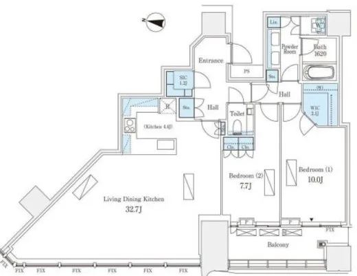 パークコート渋谷ザタワー 38階 113.72㎡