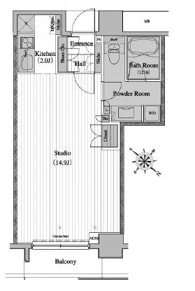 レジディア月島Ⅱ 1104