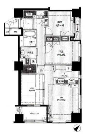日暮里アインスタワー 6階 80.05㎡