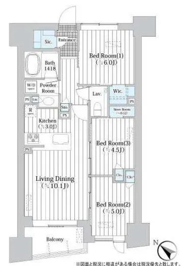 ザ・グランクラッセ日本橋イースト 5階 64.7㎡