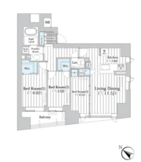 ザ・グランクラッセ日本橋イースト 4階 71.32㎡