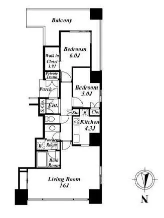 ワールドシティタワーズ ブリーズタワー 37階