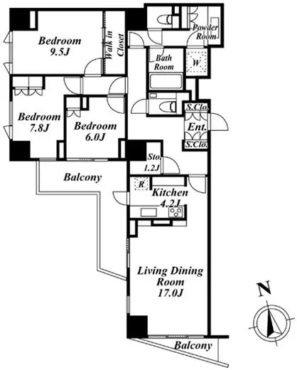 ザ・パークハウス西麻布レジデンス 23階