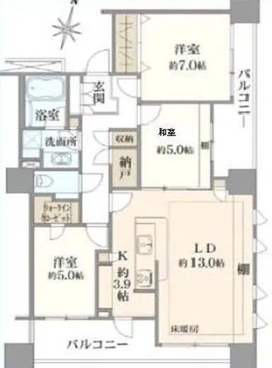 ザ・タワー小石川 9階 77.01㎡
