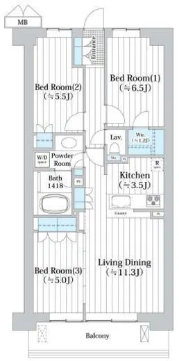 アビティグランデ砧 2階 69.6㎡
