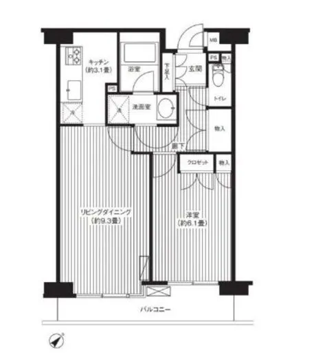 ステラメゾン武蔵小山 5階 45.47㎡