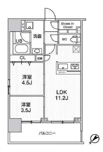 ジェノヴィア浅草Ⅵスカイガーデン 6階 46.73㎡