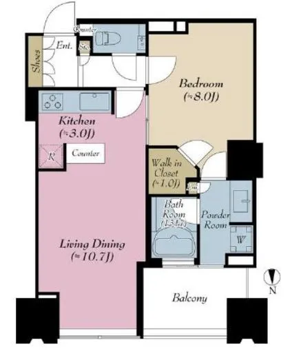 シティタワーズ豊洲ザ・ツイン サウスタワー 17階 52.5㎡