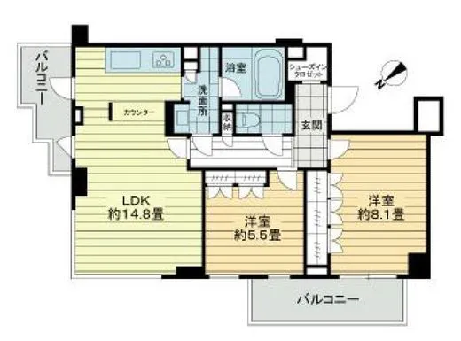 ピアースコード中目黒 5階 65.37㎡