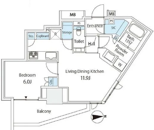 ザ・パークハウス三田タワー 9階 46.21㎡
