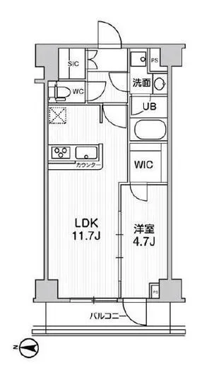 ジェノヴィア本所吾妻橋Ⅱスカイガーデン 4階 41.18㎡