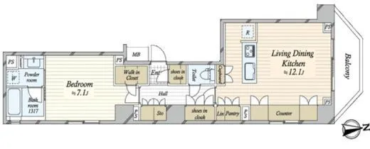 ベルジェンド西日暮里グランセルサス 4階 54.38㎡