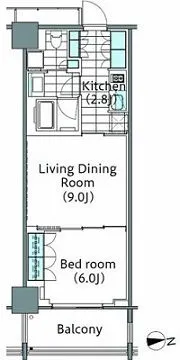 コンフォリア新宿イーストサイドタワー 1722