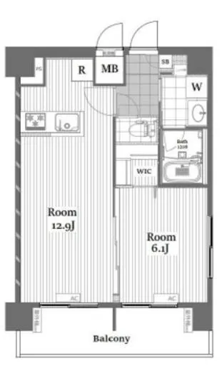 ヴィア・シテラ赤坂 8階 44.37㎡