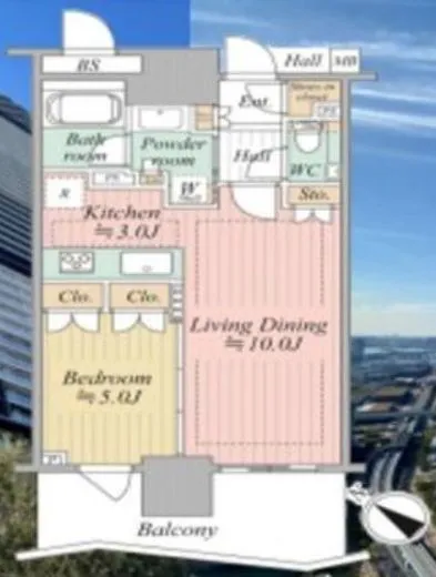 ブランズタワー豊洲 38階 43.41㎡