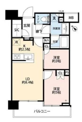 リビオ蒲田ザ・ゲート 3階 45.03㎡