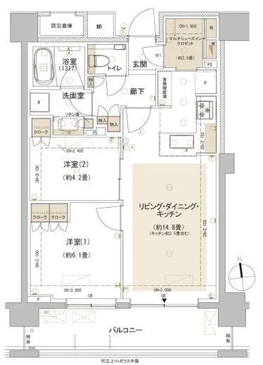 パークホームズ東中野 2階 58.25㎡