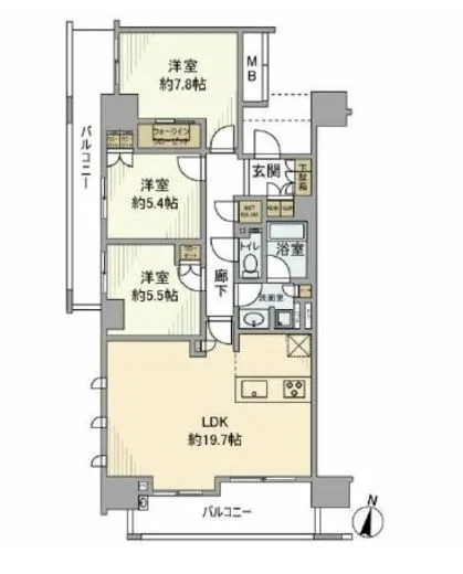 アトラス品川中延 2階 86.92㎡