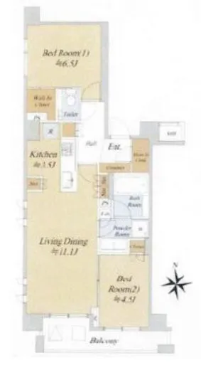 アトラス西麻布 4階 60.64㎡
