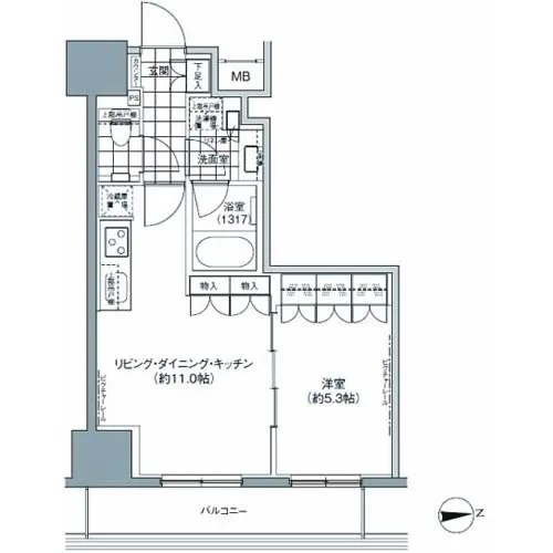 パークハビオ上野3丁目 1102