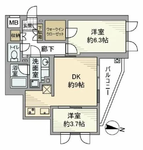 フィールＭ西新宿 2階 47.52㎡