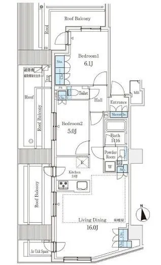 オープンレジデンシア品川中延ステーションフロント 6階 63.94㎡
