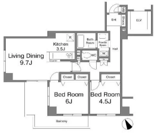 東急ドエルアルス渋谷八幡坂 4階 58.71㎡