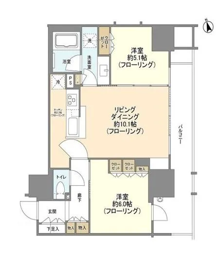 シティハウス西池袋 5階 57.26㎡