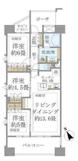 ブリリア目白台 9階 72㎡