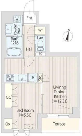 ファレール笹塚Ⅱ 102